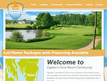 Tablet Screenshot of captainscoveliving.com
